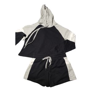 No Boundaries sweatshirt crop top/short set